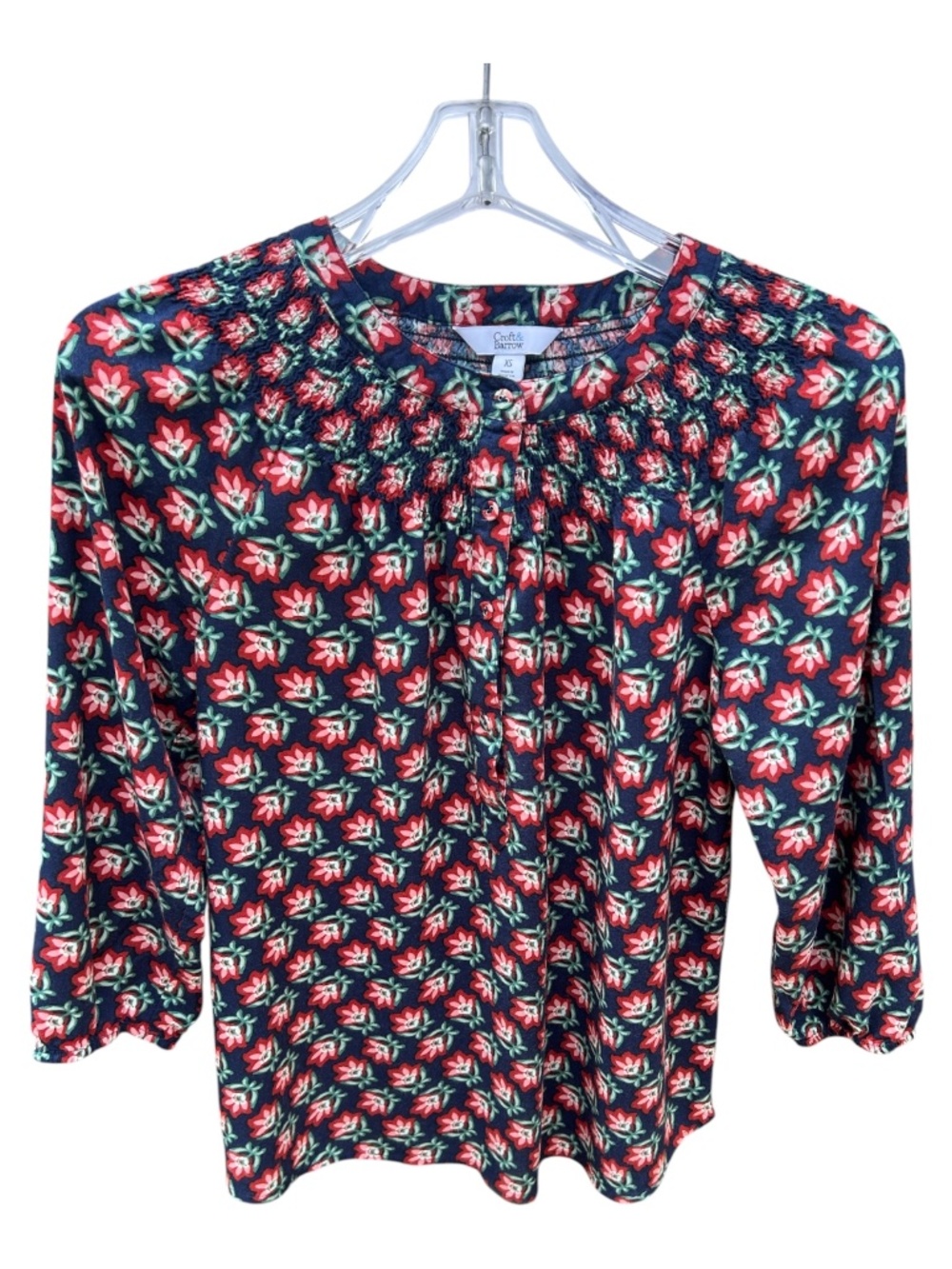 Croft & Barrow Floral Printed Blouse-Size XS